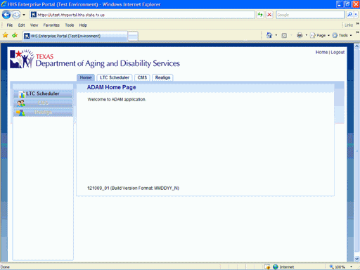 Screenshot of SASO ADMIN home page